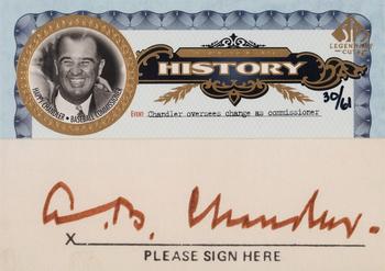2006 SP Legendary Cuts - A Place in History Cuts #PHC-HC Happy Chandler Front