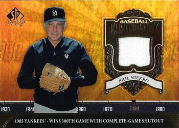 2006 SP Legendary Cuts - Baseball Chronology Materials #BC-PN Phil Niekro Front