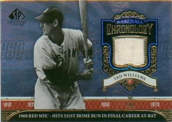 2006 SP Legendary Cuts - Baseball Chronology Materials #BC-TW Ted Williams Front