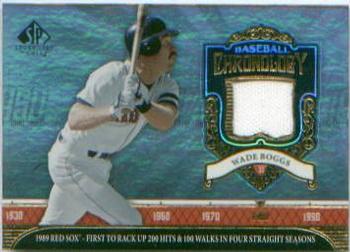 2006 SP Legendary Cuts - Baseball Chronology Materials #BC-WB Wade Boggs Front