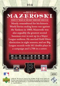 2006 SP Legendary Cuts - Bronze #164 Bill Mazeroski Back
