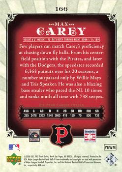 2006 SP Legendary Cuts - Bronze #166 Max Carey Back