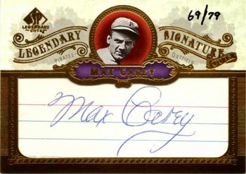 2006 SP Legendary Cuts - Legendary Signature Cuts #LC-MC Max Carey Front