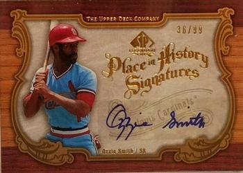 2006 SP Legendary Cuts - Place in History Signatures #PH-OS Ozzie Smith Front