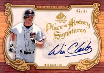 2006 SP Legendary Cuts - Place in History Signatures #PH-WC Will Clark Front