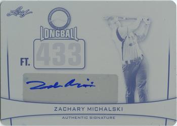 2013 Leaf Power Showcase - Longball Autograph - Printing Plates - Black #LB-ZMI Zachary Michalski Front