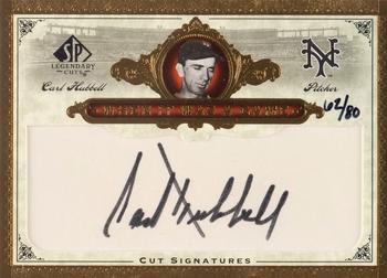 2006 SP Legendary Cuts - When It Was A Game Cuts #WGC-CH Carl Hubbell Front