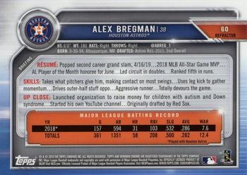 2019 Bowman Chrome - Refractor #60 Alex Bregman Back