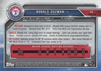 2019 Bowman Chrome - Refractor #95 Ronald Guzman Back