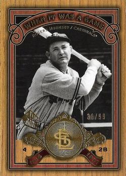 2006 SP Legendary Cuts - When It Was A Game Gold #WG-HO Rogers Hornsby Front