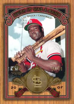 2006 SP Legendary Cuts - When It Was A Game Gold #WG-LB Lou Brock Front