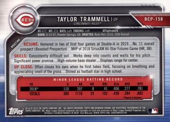 2019 Bowman Chrome - Prospects #BCP-158 Taylor Trammell Back