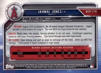 2019 Bowman Chrome - Prospects #BCP-178 Jahmai Jones Back