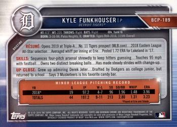 2019 Bowman Chrome - Prospects #BCP-189 Kyle Funkhouser Back
