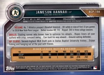 2019 Bowman Chrome - Prospects #BCP-198 Jameson Hannah Back