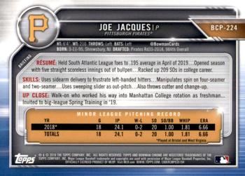 2019 Bowman Chrome - Prospects #BCP-224 Joe Jacques Back