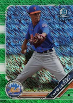 2019 Bowman Chrome - Prospects Green Shimmer Refractor #BCP-201 Briam Campusano Front