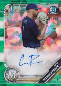2019 Bowman Chrome - Prospects Autographs Green Atomic Refractor #CPA-CR Cam Roegner Front