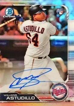 2019 Bowman Chrome - Rookie Autographs Refractor #CRA-WA Willians Astudillo Front