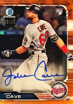 2019 Bowman Chrome - Rookie Autographs Orange Refractor #CRA-JC Jake Cave Front