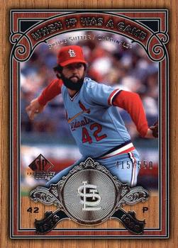 2006 SP Legendary Cuts - When It Was A Game Silver #WG-BS Bruce Sutter Front