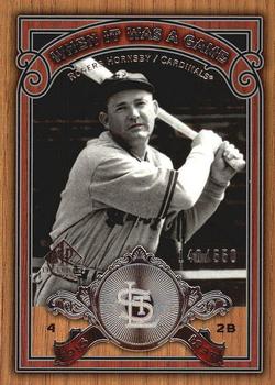 2006 SP Legendary Cuts - When It Was A Game Silver #WG-HO Rogers Hornsby Front