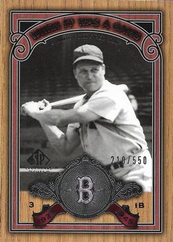 2006 SP Legendary Cuts - When It Was A Game Silver #WG-JF Jimmie Foxx Front