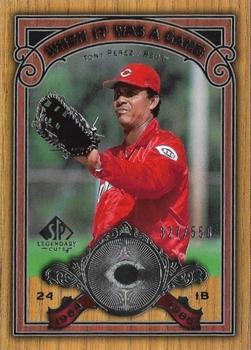 2006 SP Legendary Cuts - When It Was A Game Silver #WG-TP Tony Perez Front