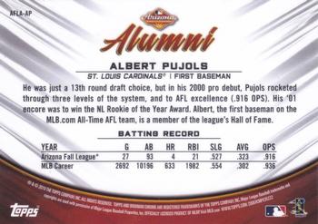 2019 Bowman Chrome - Arizona Fall League Alumni #AFLA-AP Albert Pujols Back
