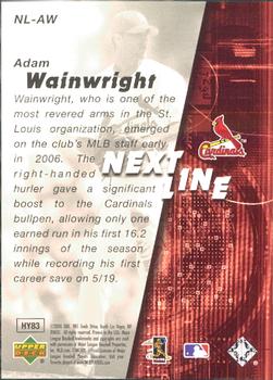 2006 SPx - Next In Line #NL-AW Adam Wainwright Back