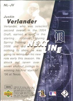 2006 SPx - Next In Line #NL-JV Justin Verlander Back