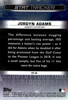 2019 Bowman Chrome - Stat Tracker #ST-JA Jordyn Adams Back