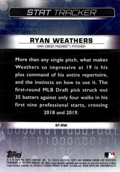 2019 Bowman Chrome - Stat Tracker #ST-RW Ryan Weathers Back