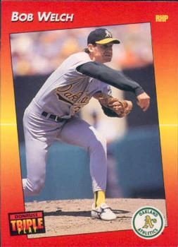 1992 Triple Play #124 Bob Welch Front