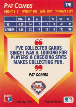 1992 Triple Play #170 Pat Combs Back