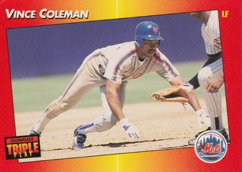 1992 Triple Play #208 Vince Coleman Front