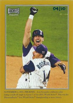2019 Topps Archives Snapshots - Captured in the Moment Gold #CITM-LG Luis Gonzalez Front