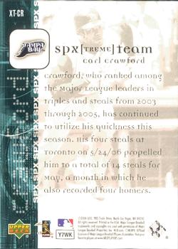 2006 SPx - SPxtreme Team #XT-CR Carl Crawford Back