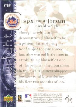 2006 SPx - SPxtreme Team #XT-DW David Wright Back