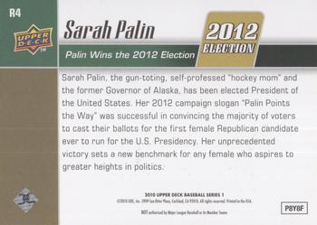 2010 Upper Deck - Retail Exclusives #R4 Sarah Palin Back