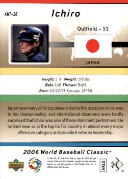 2006 SPx - WBC All-World Team #AWT-26 Ichiro Back