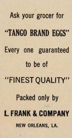1916 Tango Eggs #NNO Ty Cobb Back