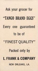1916 Tango Eggs #NNO Joe Tinker Back