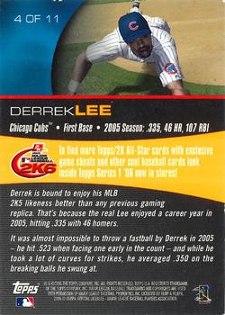 2006 Topps - 2K All-Stars #4 Derrek Lee Back