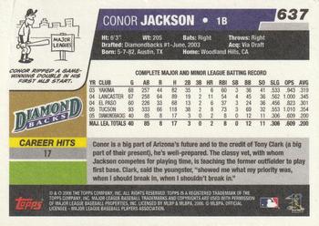 2006 Topps - Box Bottoms #637 Conor Jackson Back