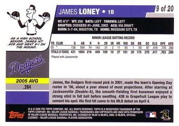2006 Topps - Rookies #9 James Loney Back