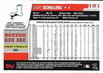 2006 Topps - Boston Red Sox #5 Curt Schilling Back