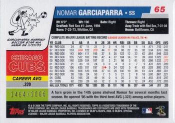 2006 Topps - Gold #65 Nomar Garciaparra Back