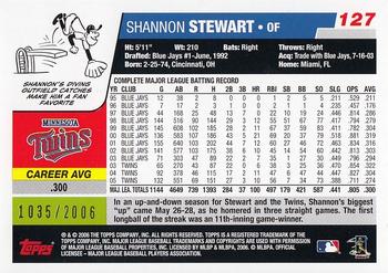2006 Topps - Gold #127 Shannon Stewart Back