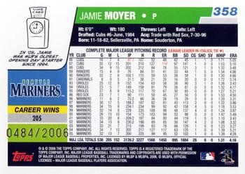 2006 Topps - Gold #358 Jamie Moyer Back